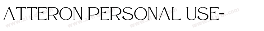 Atteron Personal Use字体转换